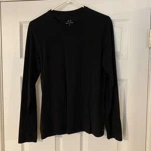 Black Long Sleeve Pima Armani Exchange